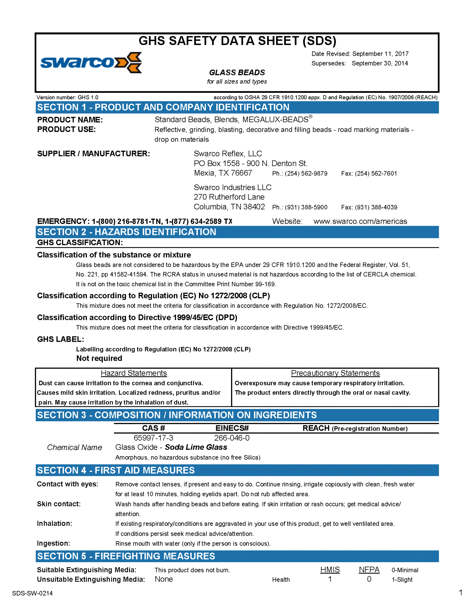 SDS Forms KC Abrasive